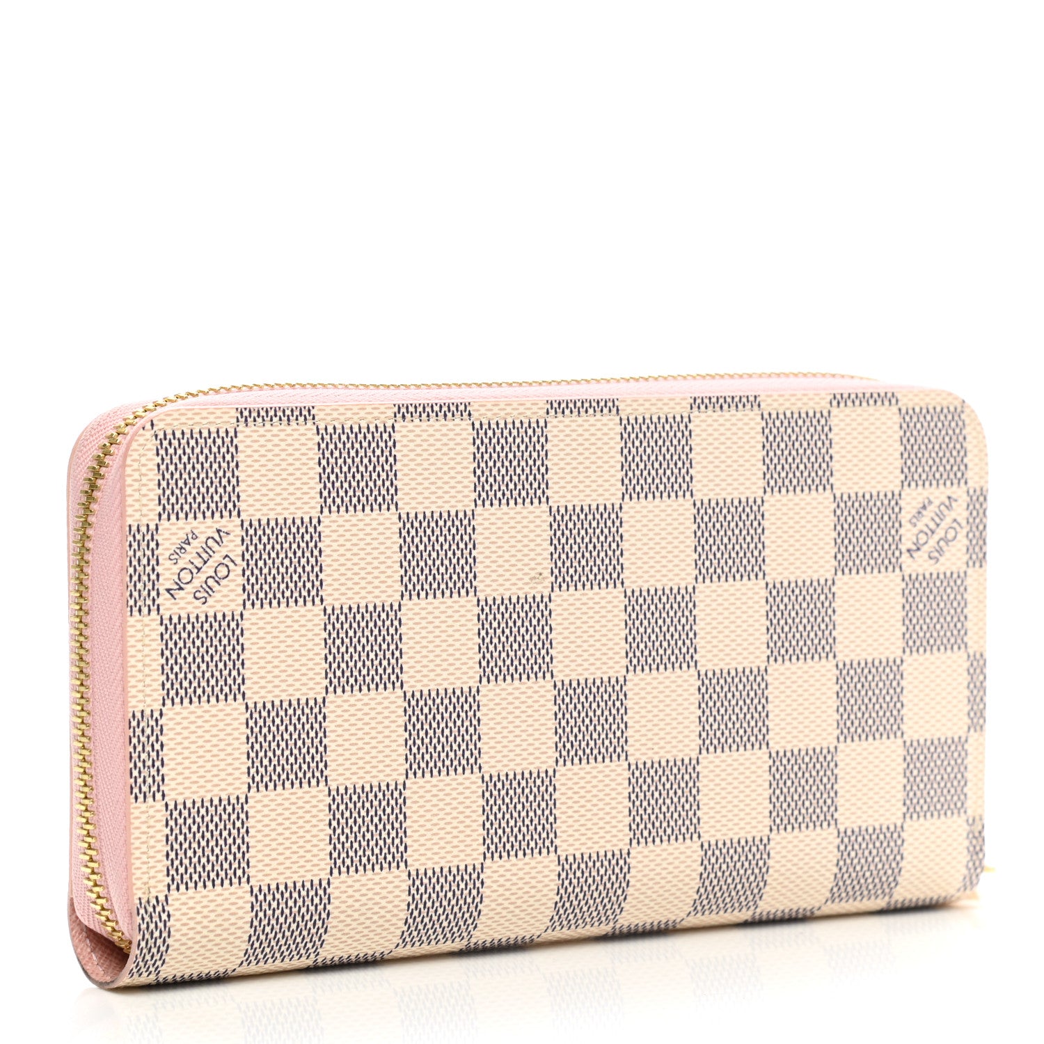Louis Vuitton Damier Azur Zippy Wallet Rose Ballerine 3 of 9