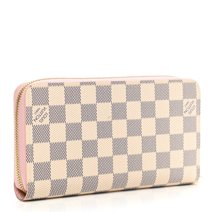 Louis Vuitton Damier Azur Zippy Wallet Rose Ballerine 3 of 9