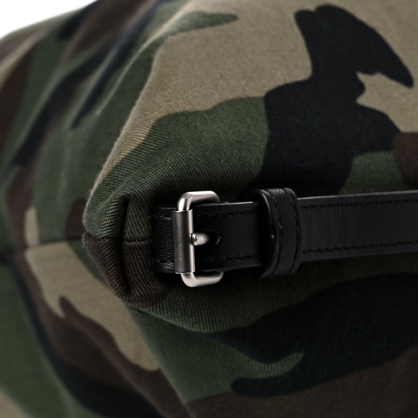 Gabardine Camouflage Large Convertible ID Bag Black Green