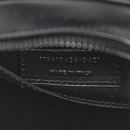 Saint Laurent Calfskin Matelasse Chevron Round Vinyle Camera Bag Black 7 of 9