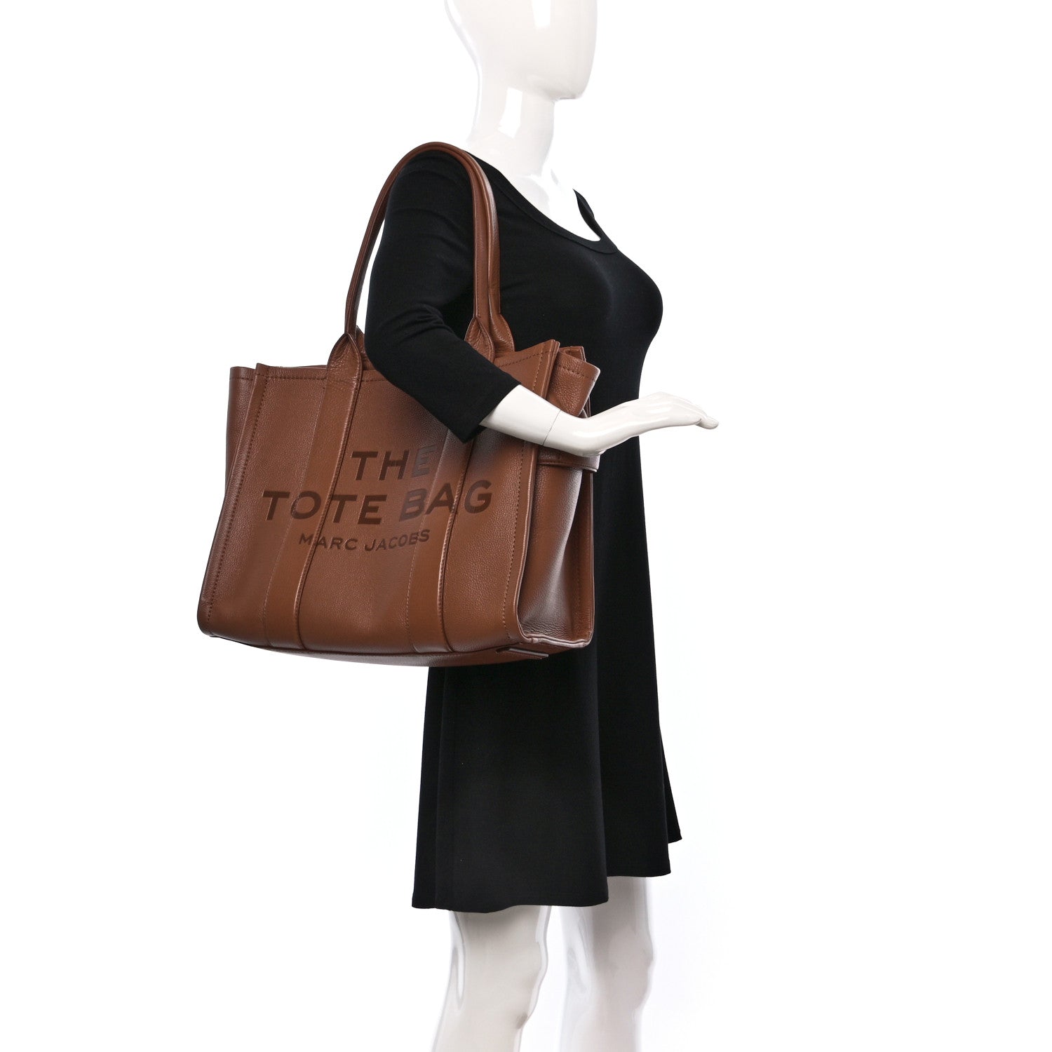 Marc Jacobs Grained Calfskin Large The Tote Bag Argan Oil 2 of 9