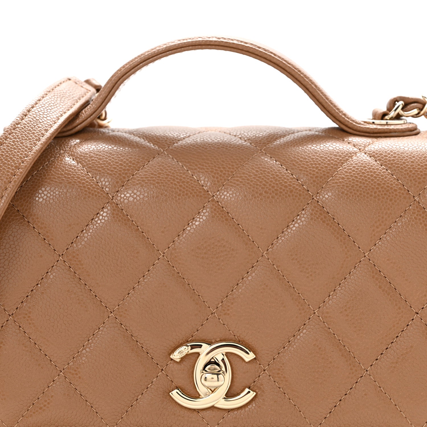 Chanel Caviar Quilted Medium Business Affinity Flap Beige 8 of 13