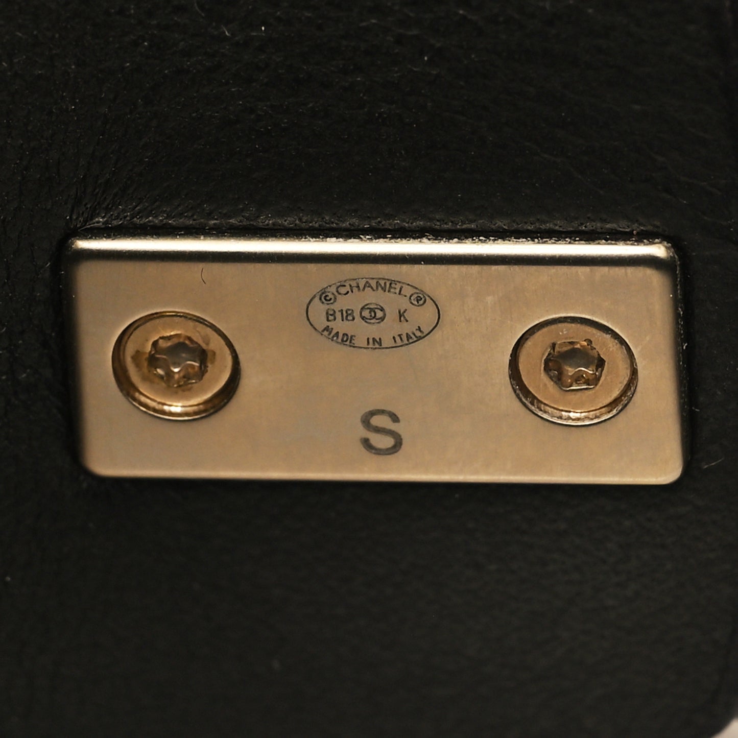 Lambskin CC Chain Turnlock Bracelet S Brown