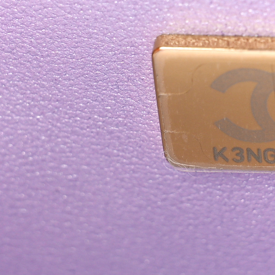 Chanel Glittered Aged Calfskin Quilted Mini 2.55 Reissue Flap Lilac 7 of 9