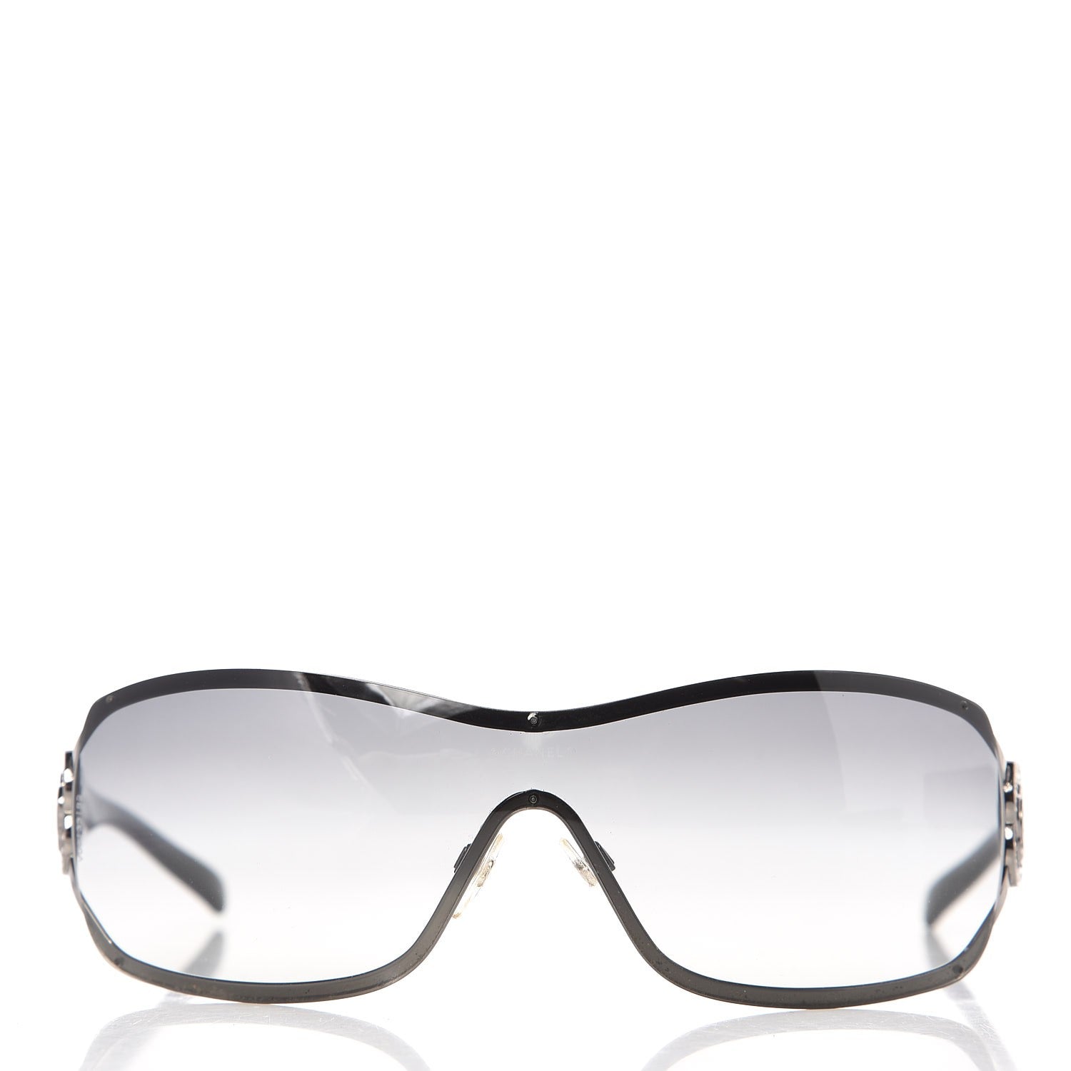 Chanel Swarovski Crystal Camellia CC Sunglasses 4164-B Black 2 of 8