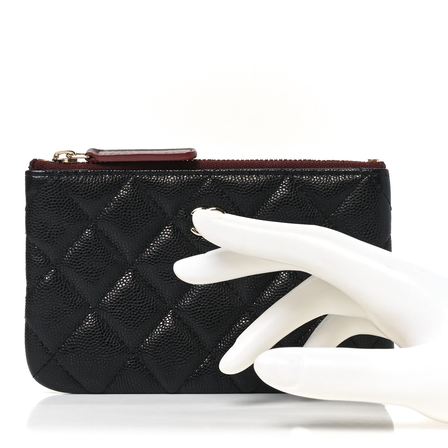 Chanel Caviar Quilted Small Cosmetic Case Black 2 of 8