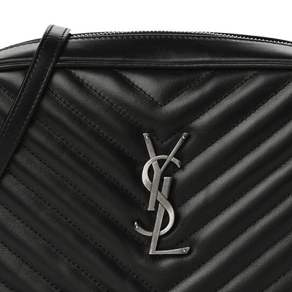 Saint Laurent Calfskin Matelasse Monogram Lou Camera Bag Black 9 of 10