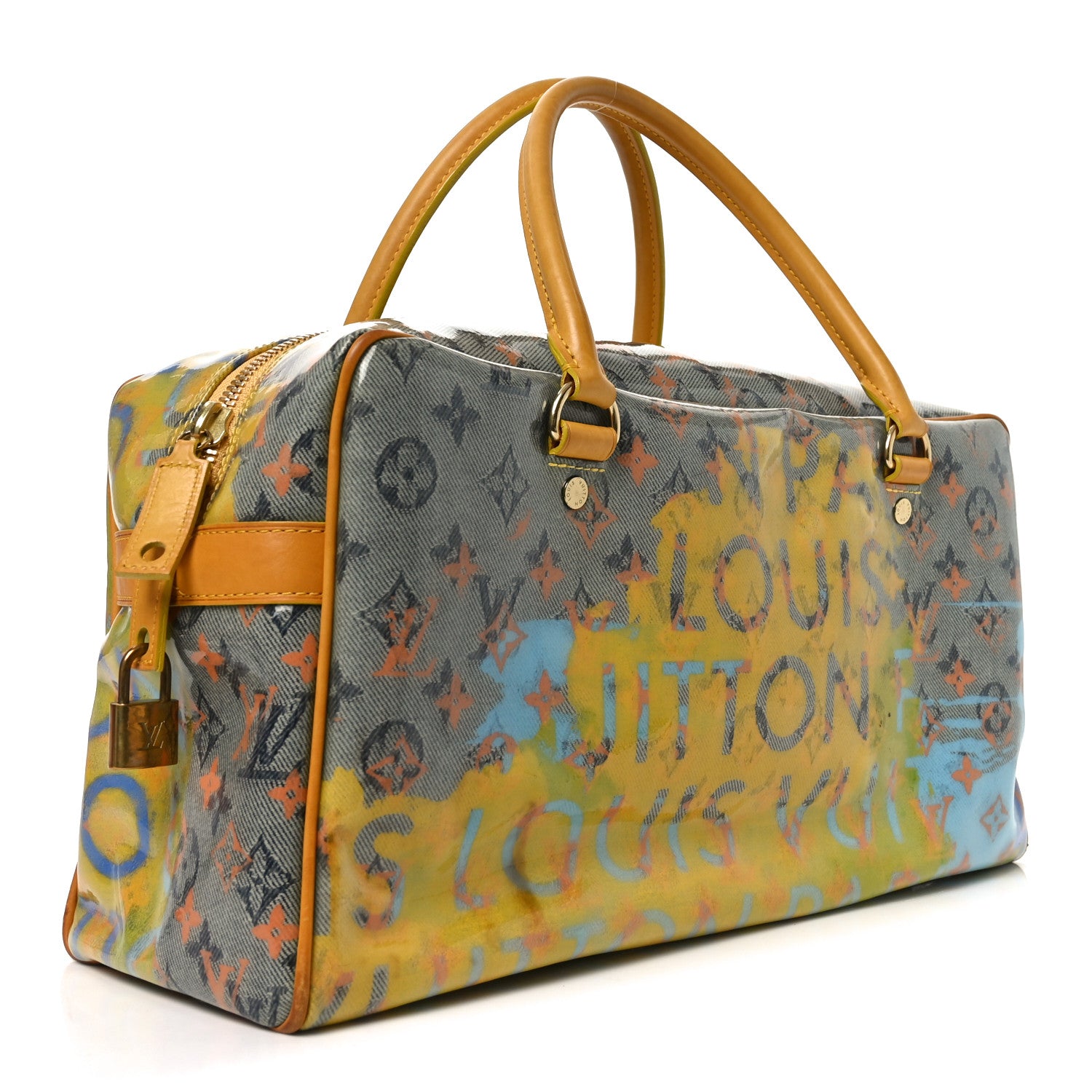Louis Vuitton Monogram Pulp Defile Weekender PM Yellow 3 of 9