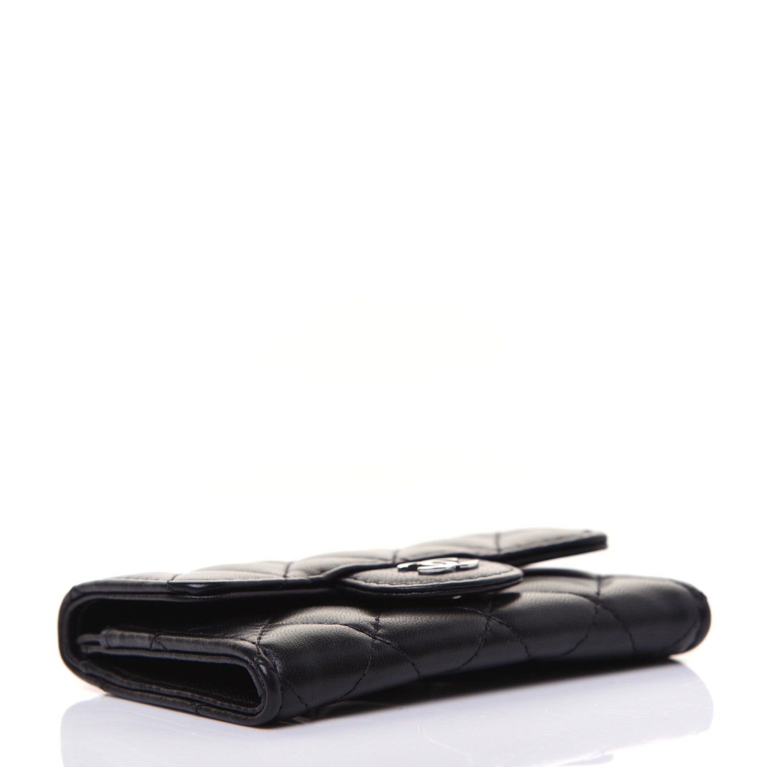 Chanel Lambskin Quilted Flap Card Holder Black 4 of 12