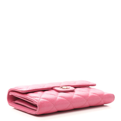 Chanel Caviar Quilted Medium Flap Wallet Pink 4 of 9