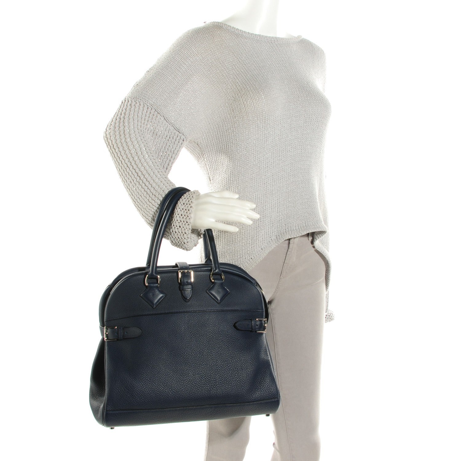 Hermes Taurillon Clemence Atlas 35 Bleu Saphir 3 of 10
