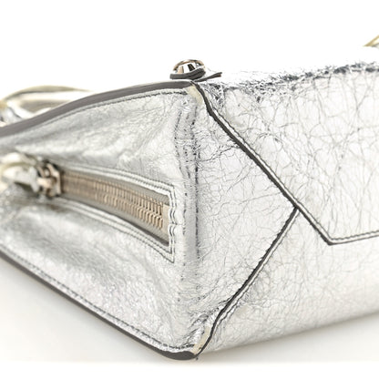 Balenciaga Metallic Calfskin Papier Mini A4 Tote Silver 10 of 12