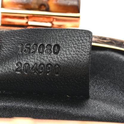 Gucci Satin Bamboo Jeweled Clutch Bag Black 6 of 6