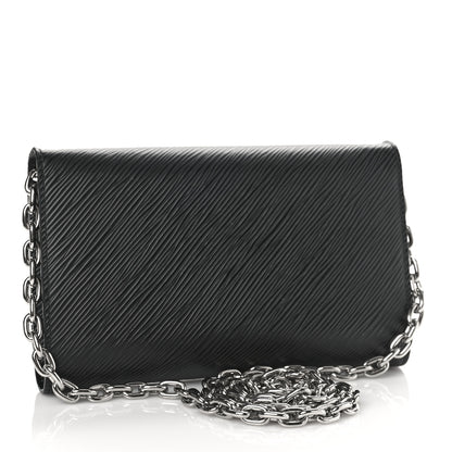 Louis Vuitton Epi Twist Chain Wallet Black 3 of 8