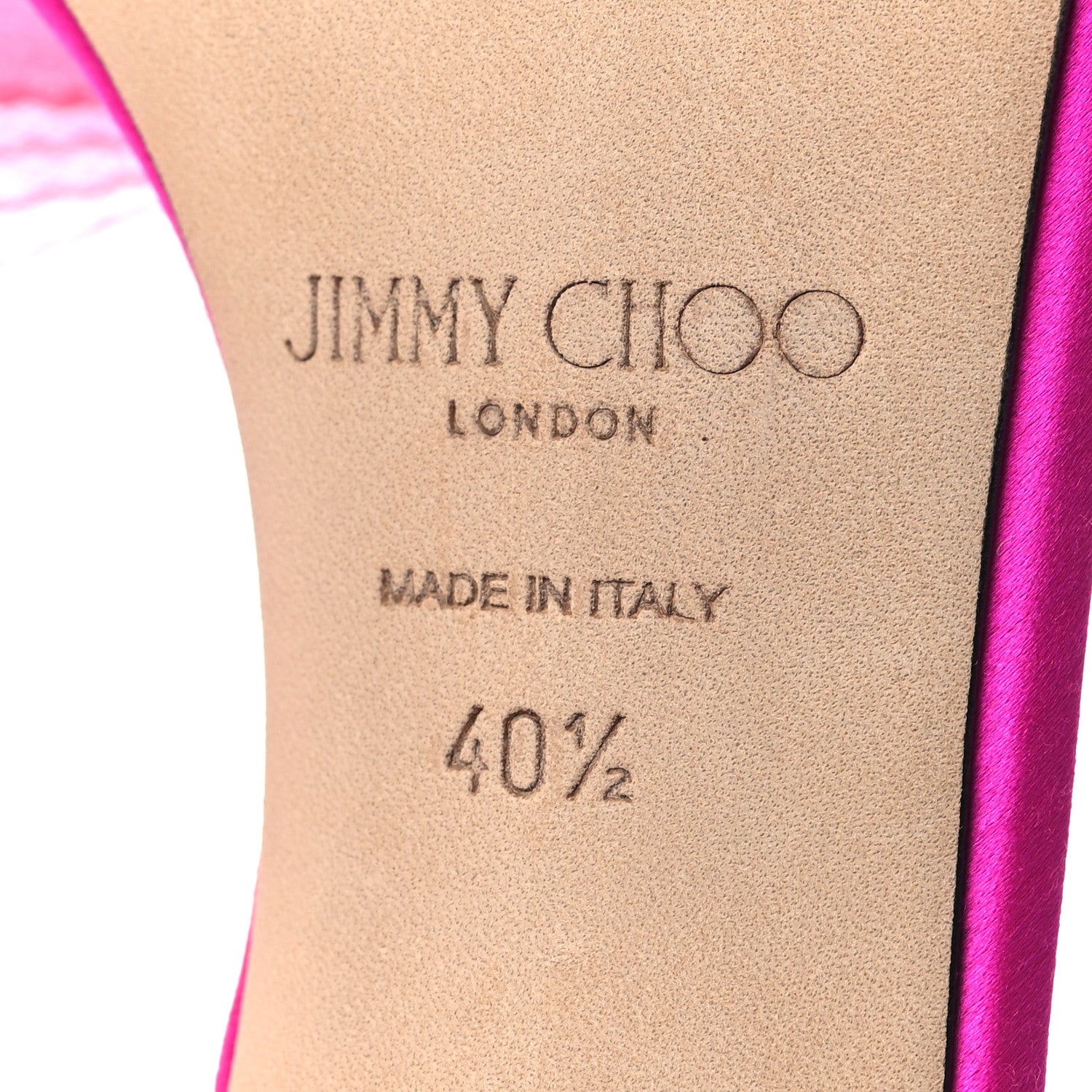 Jimmy Choo Grosgrain Aveline Bow 100 Sandals 40.5 Fuchsia 6 of 8