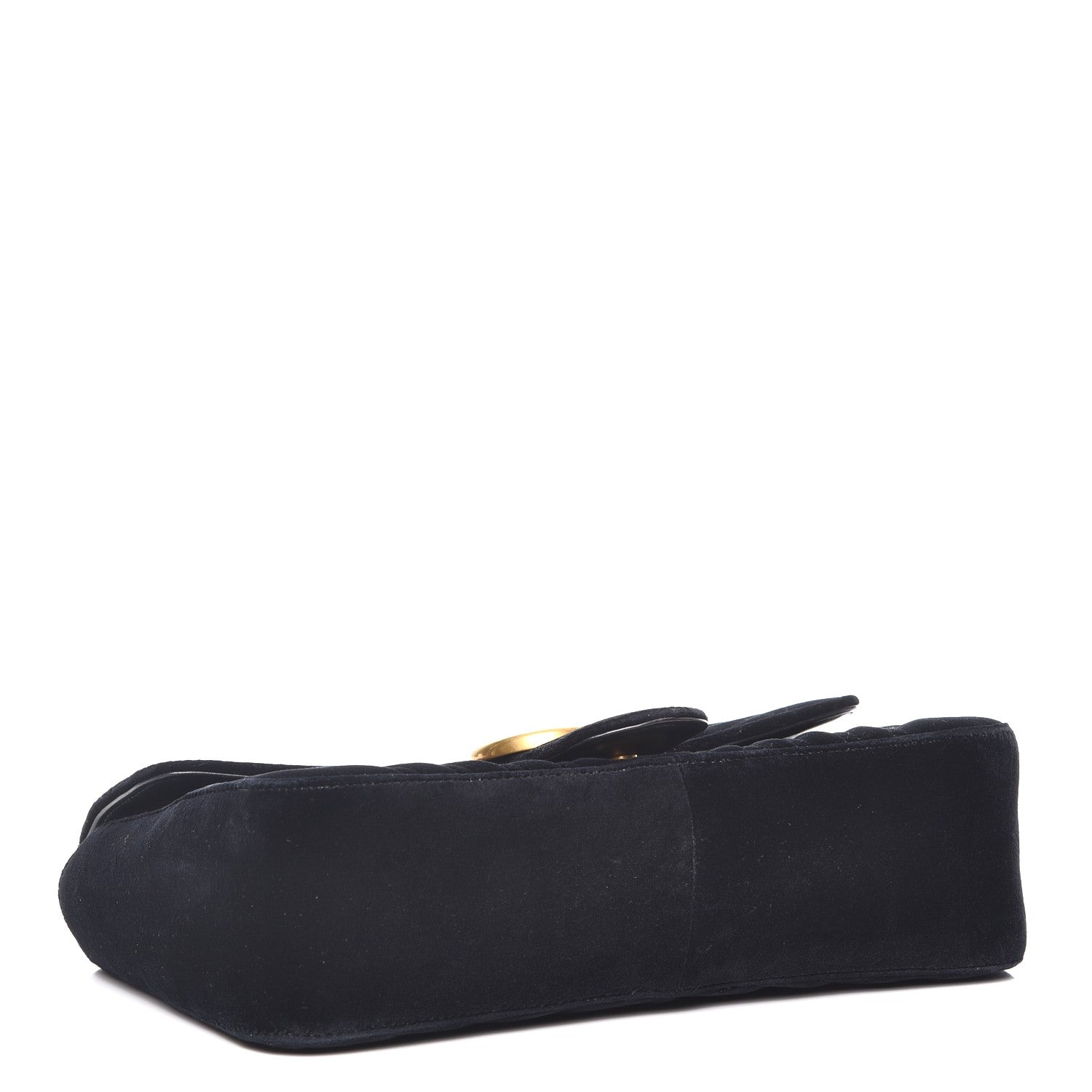 Gucci Velvet Matelasse Small GG Marmont Shoulder Bag Black 5 of 10
