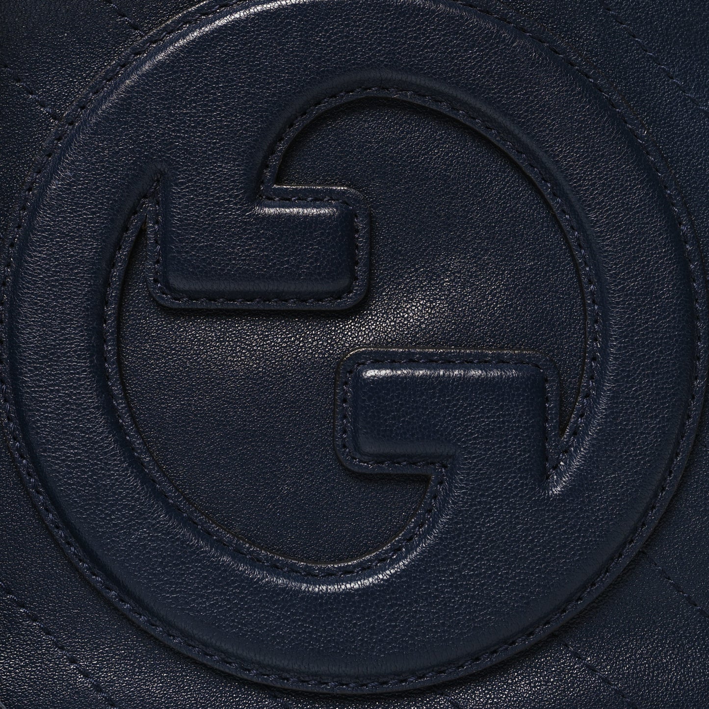 Sakai Be Green Calfskin Diagonal Stitched Small Blondie Shoulder Bag Blue Agata