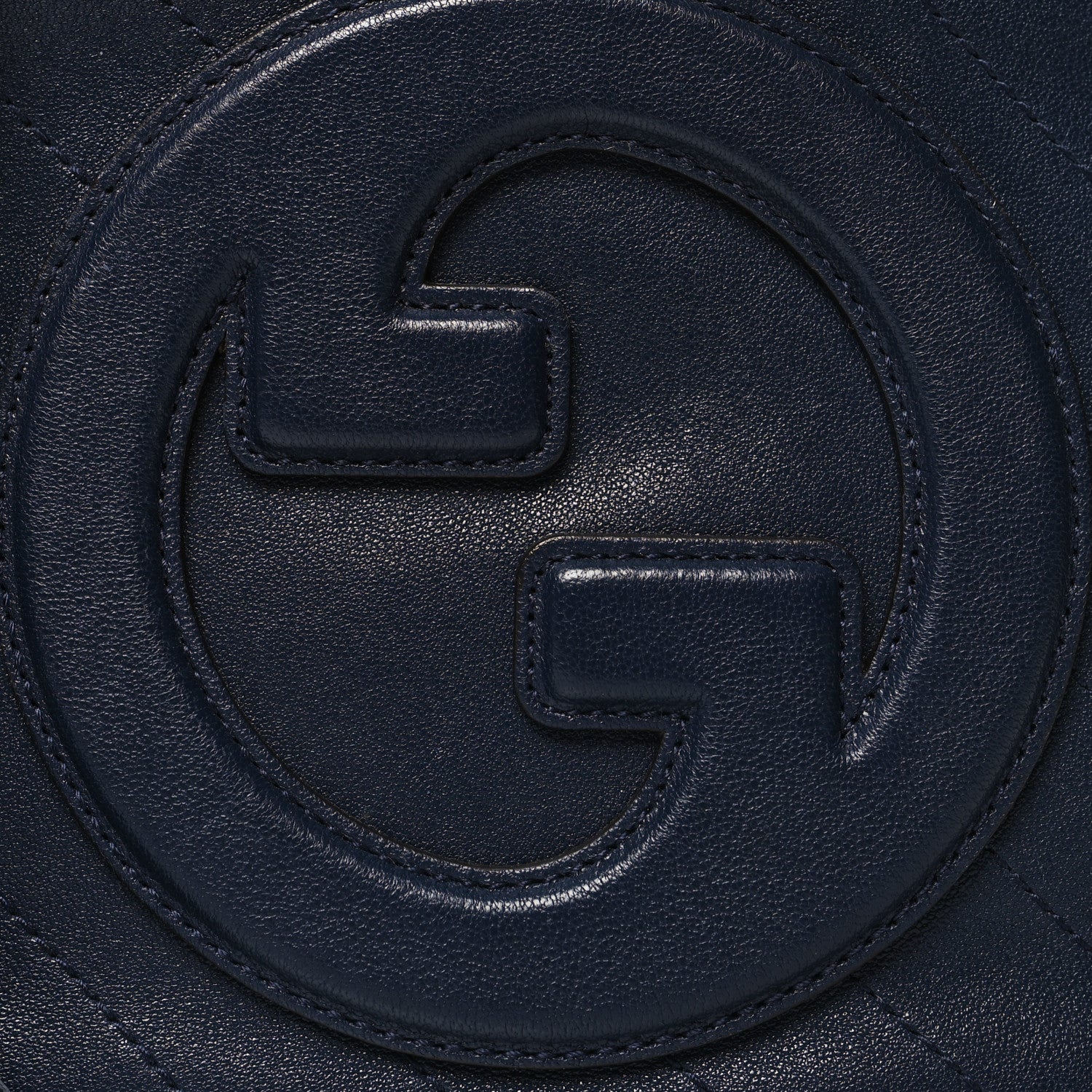 Gucci Sakai Be Green Calfskin Diagonal Stitched Small Blondie Shoulder Bag Blue Agata 8 of 13