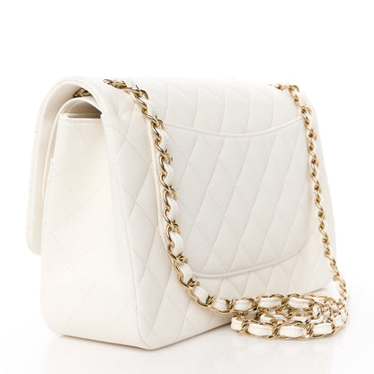 Chanel Caviar Quilted Jumbo Double Flap White 3 of 12
