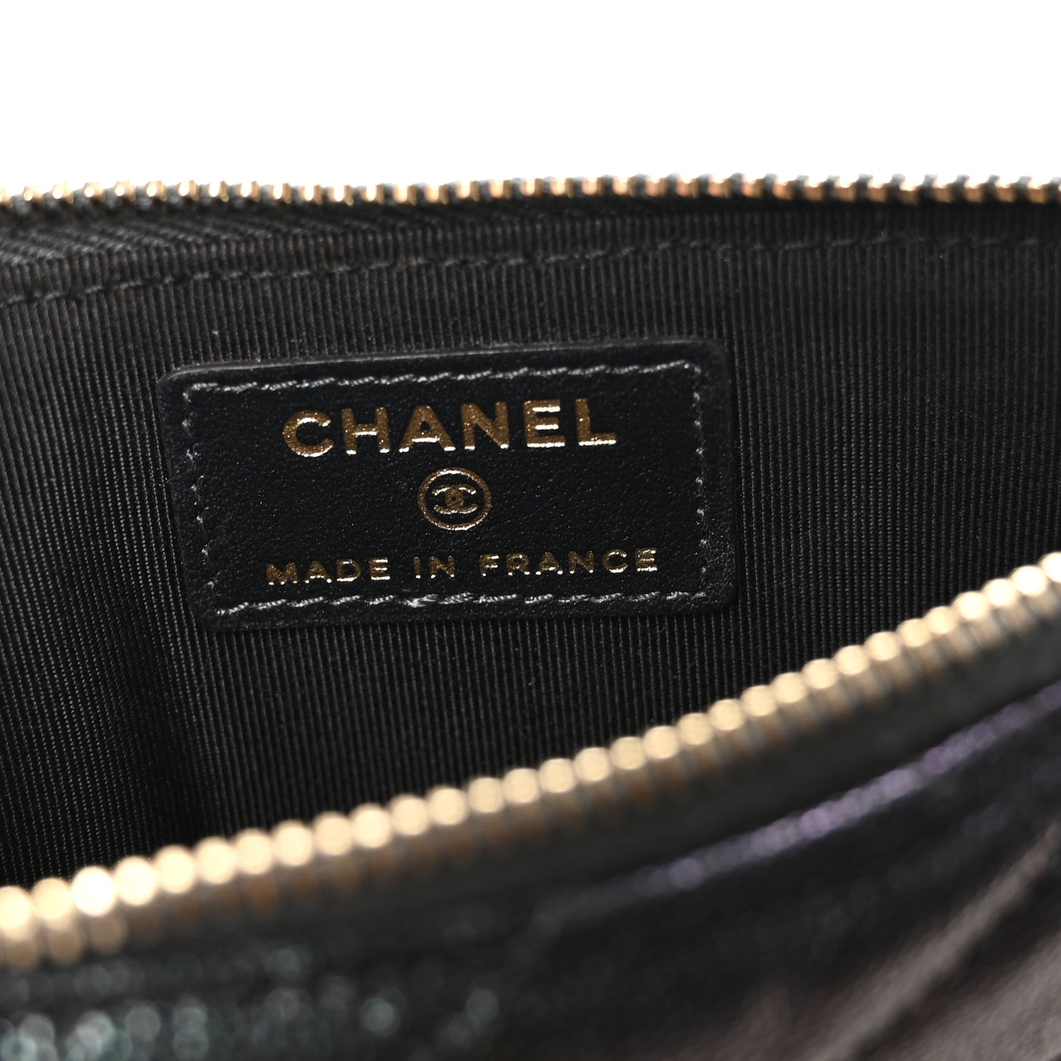 Chanel Iridescent  Caviar Quilted Classic Flat Wallet Pouch Black 6 of 7