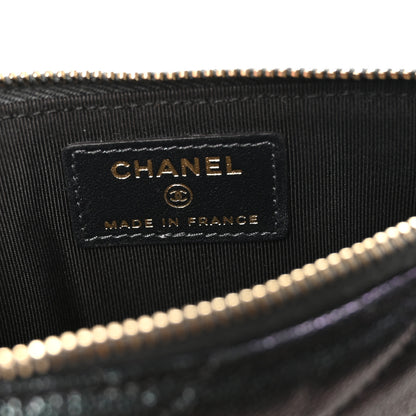 Chanel Iridescent  Caviar Quilted Classic Flat Wallet Pouch Black 6 of 7