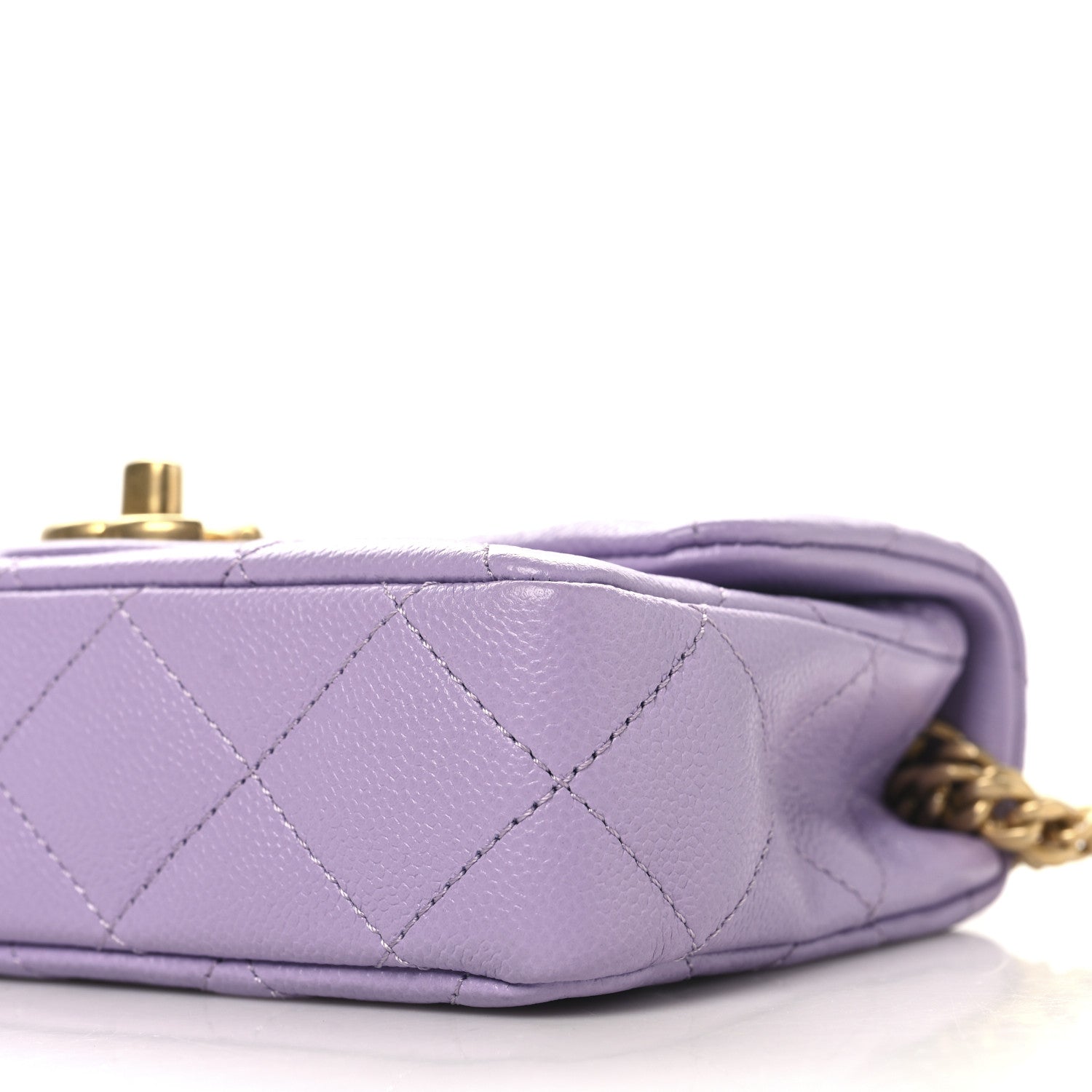 Chanel Caviar Quilted Mini Rectangular Sweetheart Flap Light Purple 10 of 11