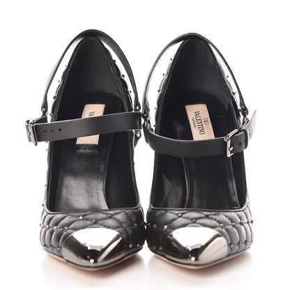 Valentino Garavani Nappa Rockstud Spike Mary Jane 105mm Pumps 39 Black 2 of 10