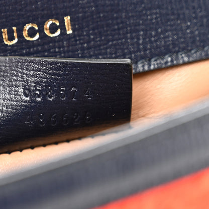 Gucci Casy Wool Azalea Calfskin Mini Horsebit 1955 Shoulder Bag Bitter Sweet Blue 7 of 10