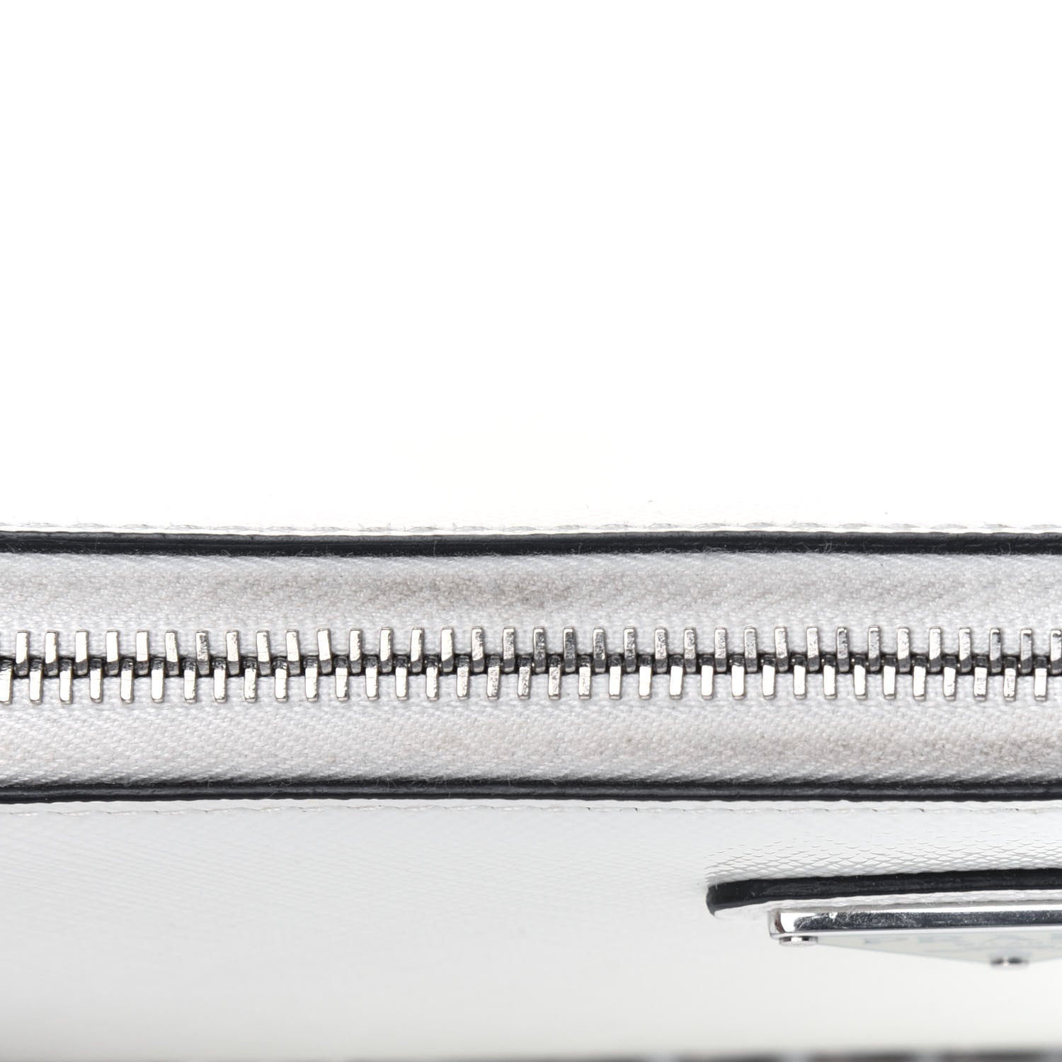 Prada Saffiano Vernice Chain Crossbody Bag Bianco 11 of 12
