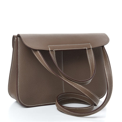 Hermes Taurillon Clemence Halzan 25 Etoupe 4 of 11