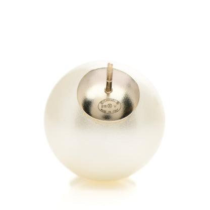 Chanel Pearl CC Large Earrings Gold 4 of 4