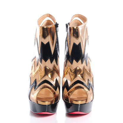 Christian Louboutin Patent Ziggy 150 Peep Toe Boots 39.5 2 of 5