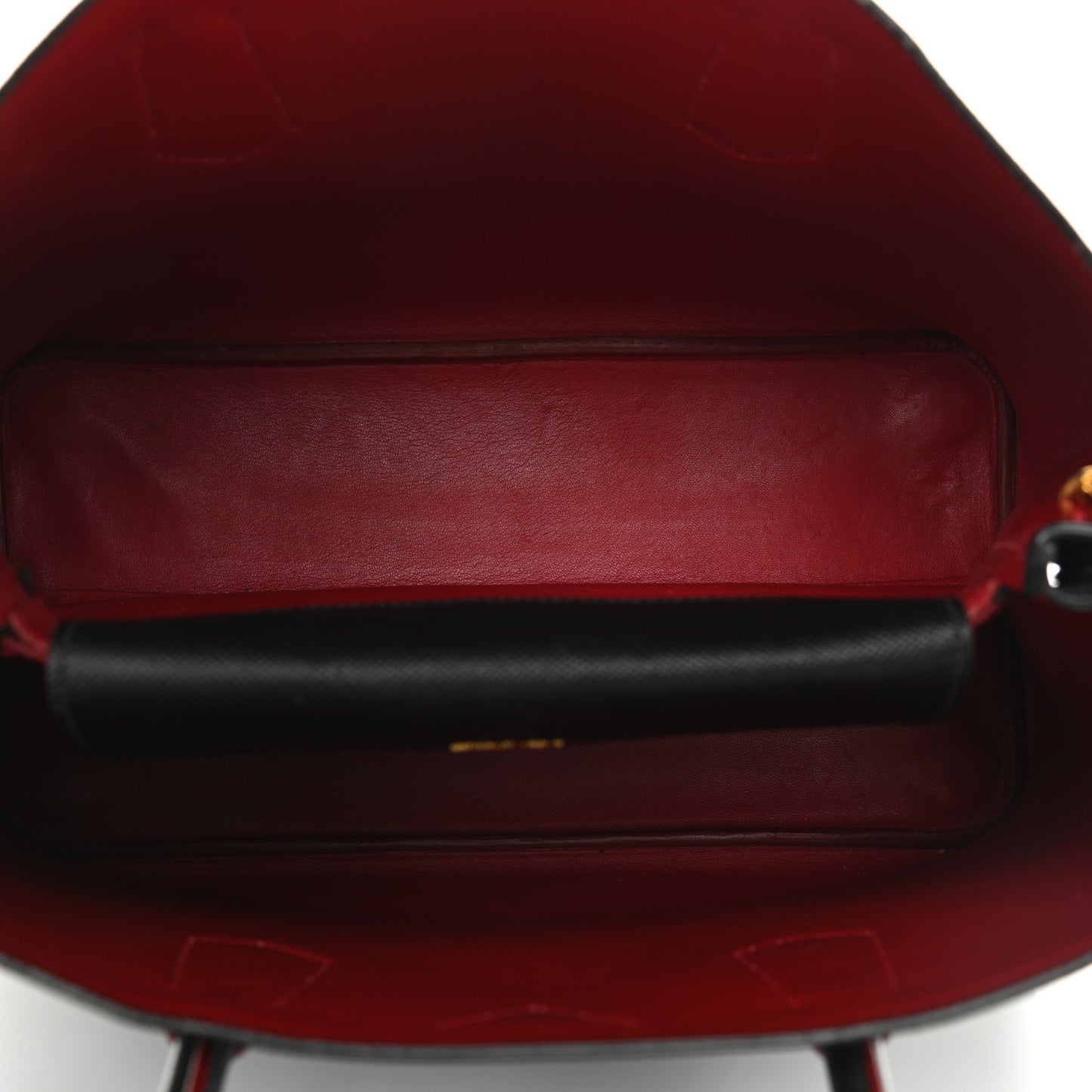 Saffiano Cuir Medium Double Bag Black Fuoco