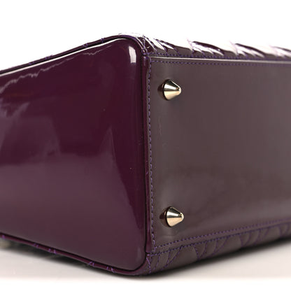 Christian Dior Patent Cannage Medium Lady Dior Purple 9 of 13