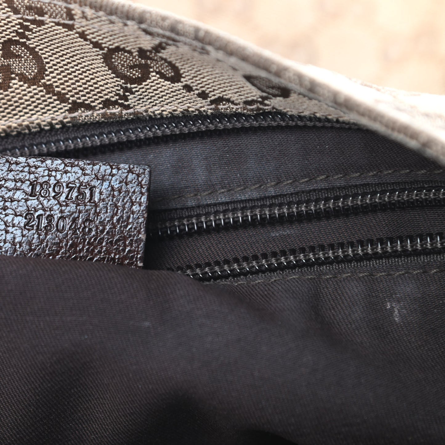 Monogram Web Medium Flat Messenger Bag Brown