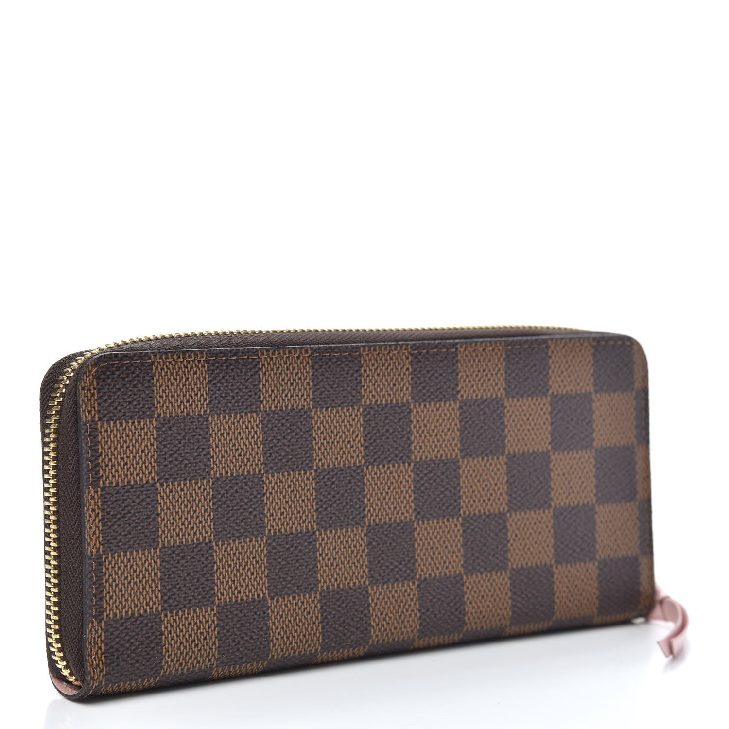 Louis Vuitton Damier Ebene Clemence Wallet Rose Ballerine 3 of 9