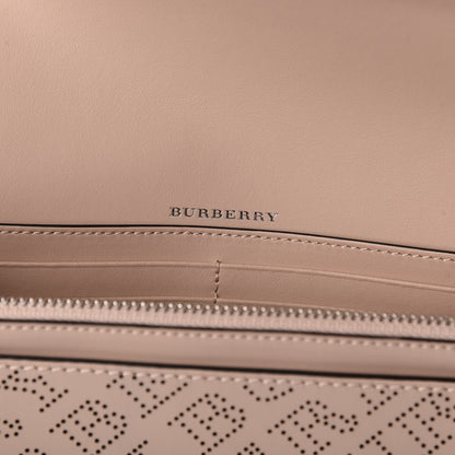 Burberry Calfskin Perforated Hampshire Crossbody Pale Fawn Pink 6 of 9