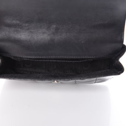 Chanel Distress Patent Quilted Mini Chocolate Bar Flap Black 7 of 9