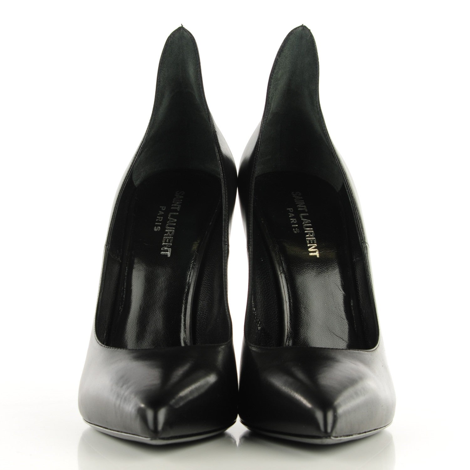 Saint Laurent Calfskin Paris 110 Escarpin Thorn Pumps 40 Black 2 of 8