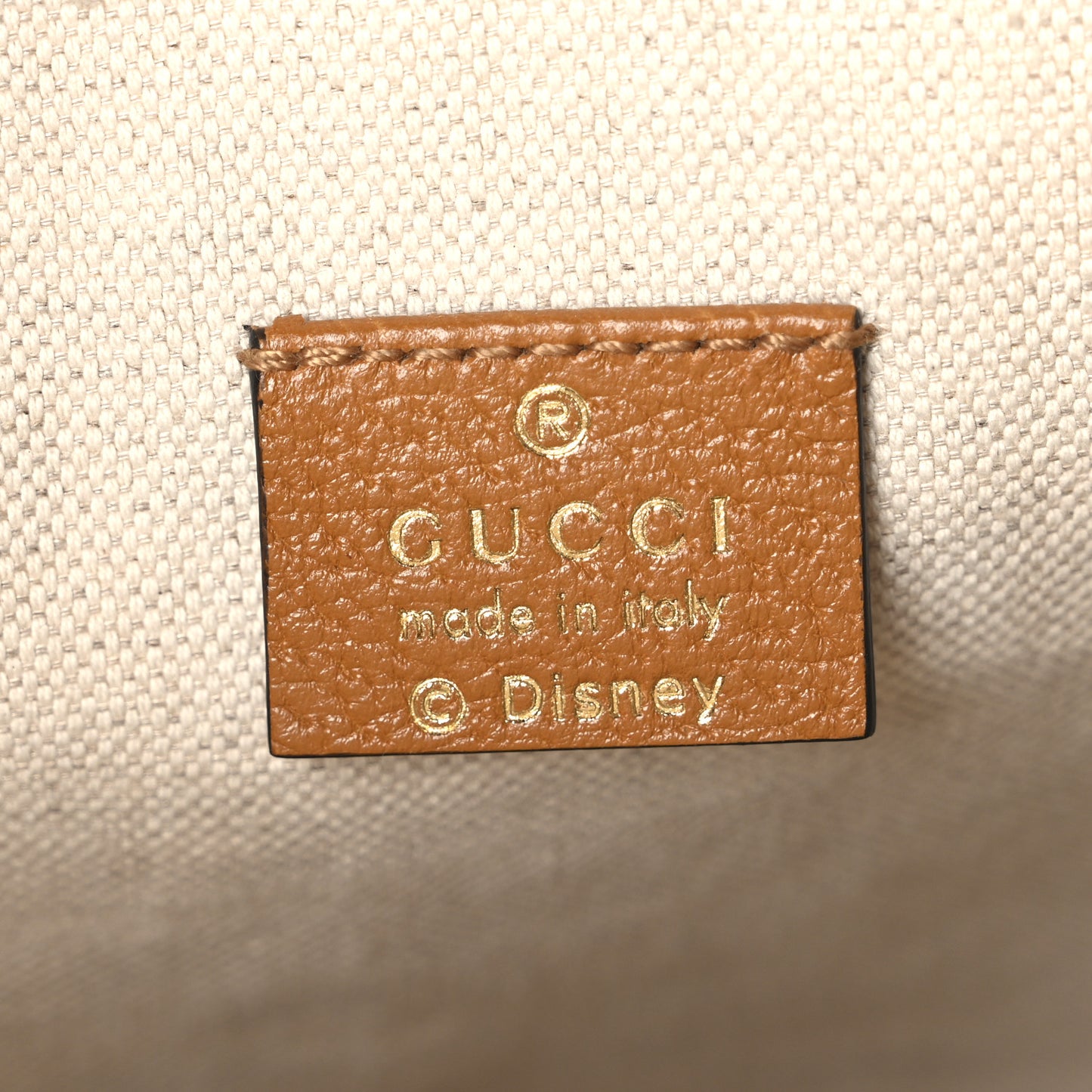 X DISNEY Mini Vintage GG Supreme Monogram Bucket Bag Beige Vintage Sun Oil