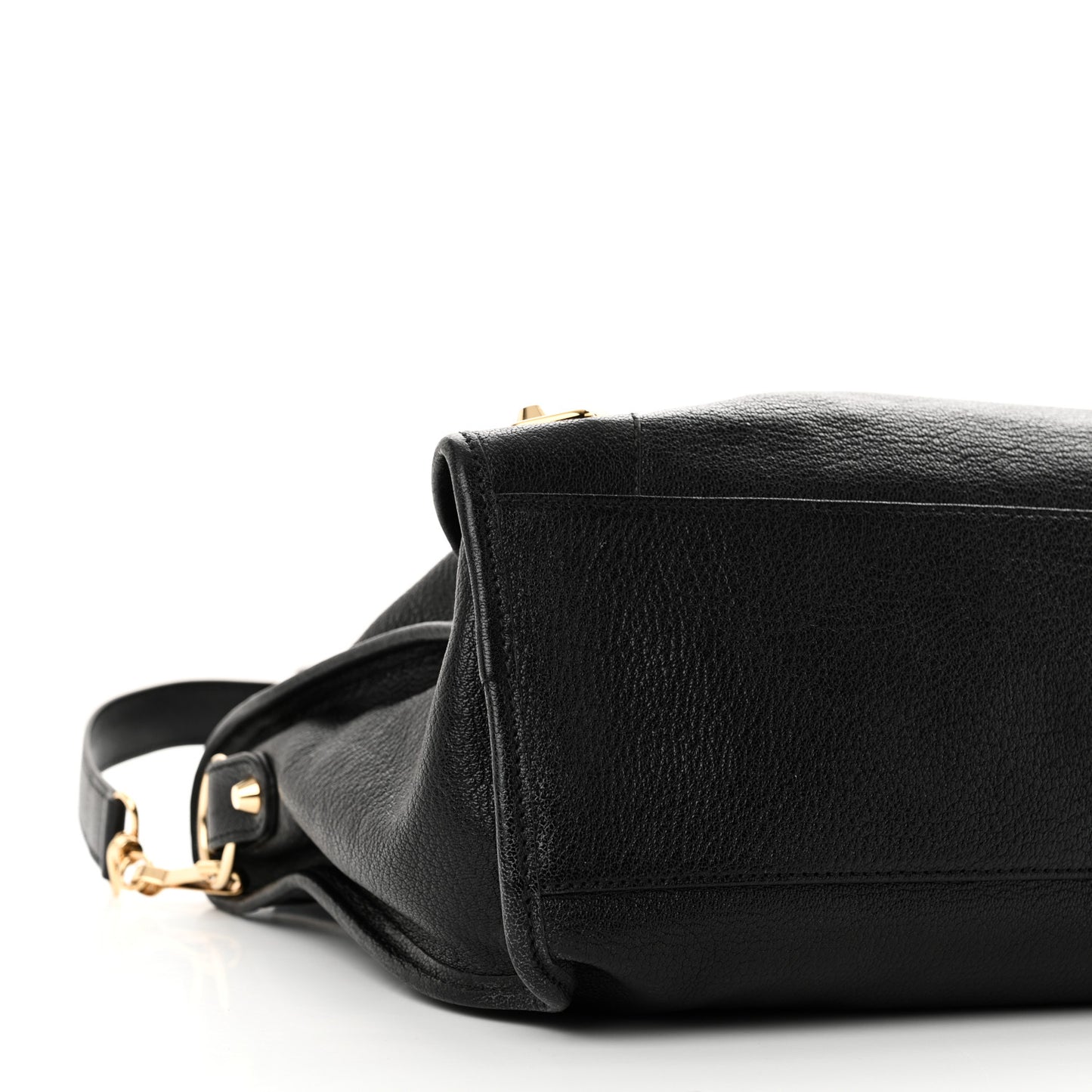 Chevre Gold Metallic Edge Hardware City Black