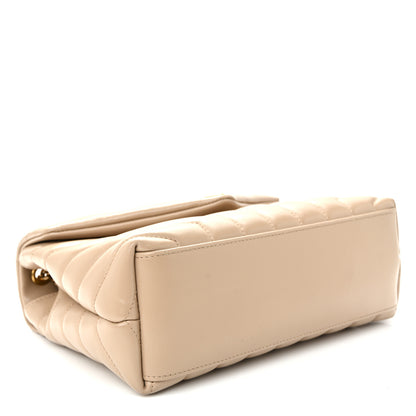 Saint Laurent Calfskin Y Quilted Monogram Small Loulou Chain Satchel Dark Beige 4 of 10