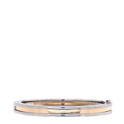 Bulgari 18K Yellow Gold Stainless Steel B.Zero1 Bangle Bracelet 1 of 7