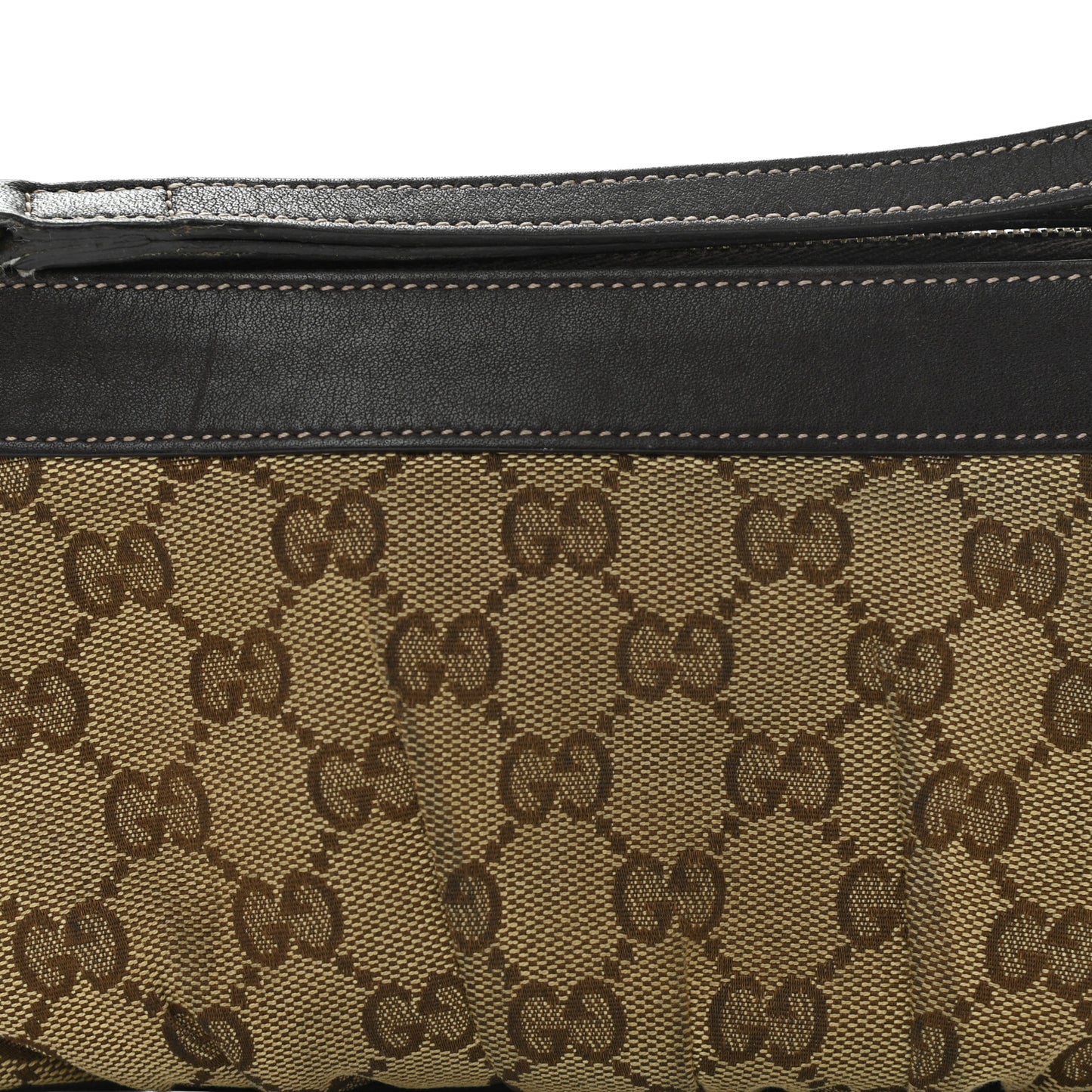 Monogram Hearts Wristlet Dark Brown