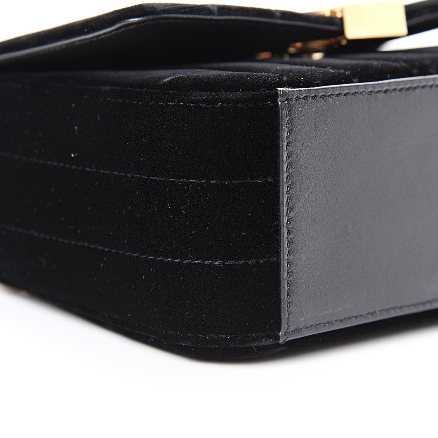 Saint Laurent Velvet Matelasse Small Vicky Chain Bag Black 8 of 11