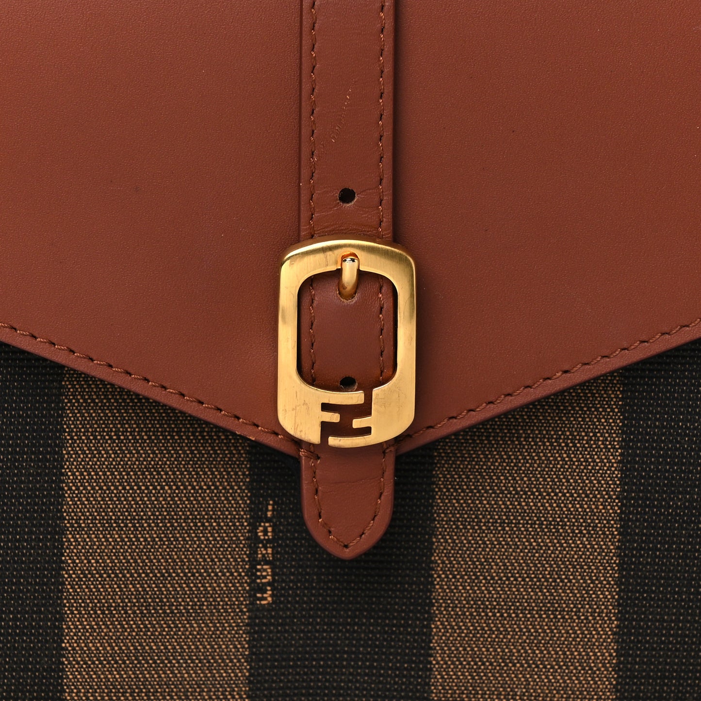 Calfskin Pequin Large Chameleon Envelope Clutch Tobacco