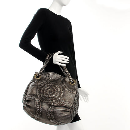 Bottega Veneta Metallic Cervo Illusion Hobo Bronze 2 of 8