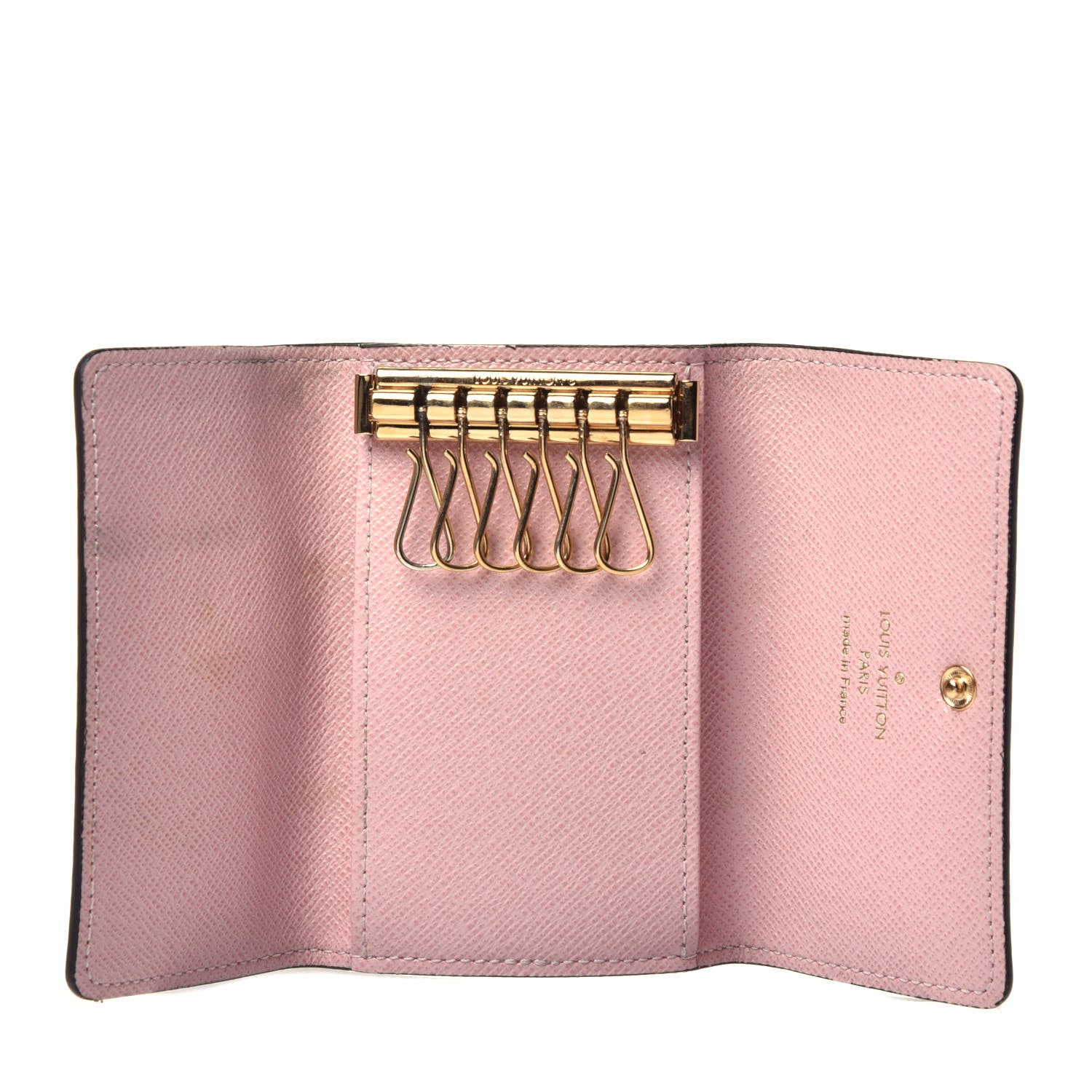 Louis Vuitton Damier Ebene Multicles 6 Key Holder Rose Ballerine 5 of 8