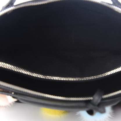 Fendi Vitello Dolce Mink Fur Pom Pom Medium By The Way Boston Bag Black Multicolor 4 of 8
