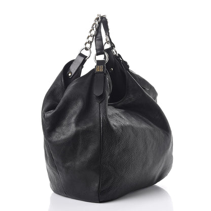 Givenchy Leather Chain Hobo Shoulder Bag Black 3 of 12